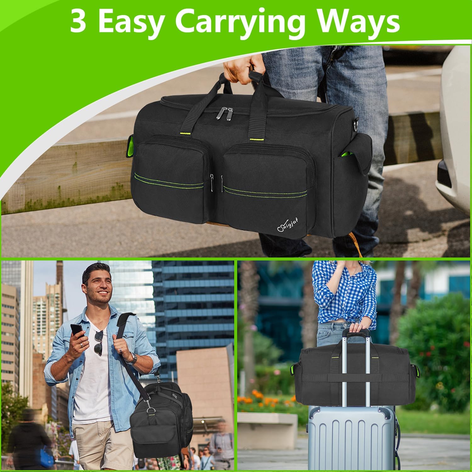 SNIGJAT DJ Bag, Large Capacity DJ Cable Gig Bag with 6 Pockets for Extension Cords, Mics, Pedals, Gig Bag for Musicians, Musician Cable Organizer with Padded Shoulder Strap, DJ Acessories - Image 6