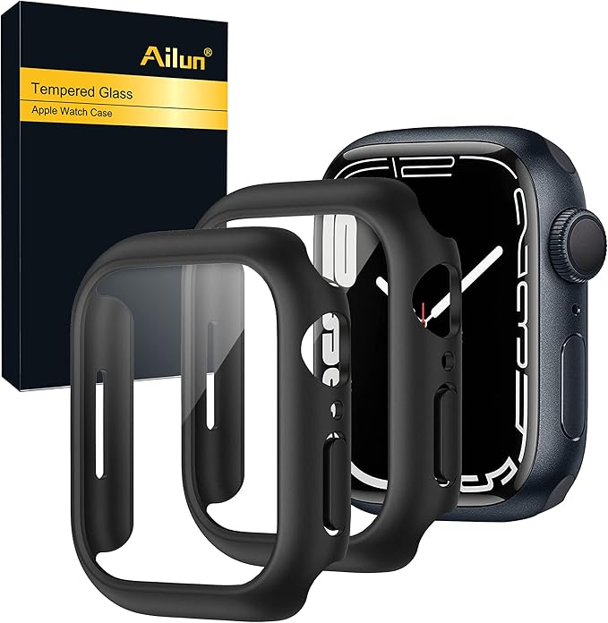 Ailun Compatible with Apple Watch Series 7 45mm case Full Coverage Hard