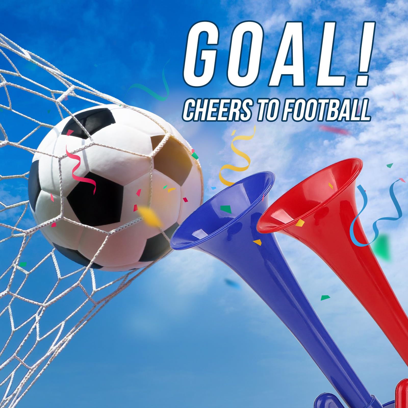 Corno da Stadio Air Horn Clacson da Calcio Tromba d'Aria Portatile Corno Aereo