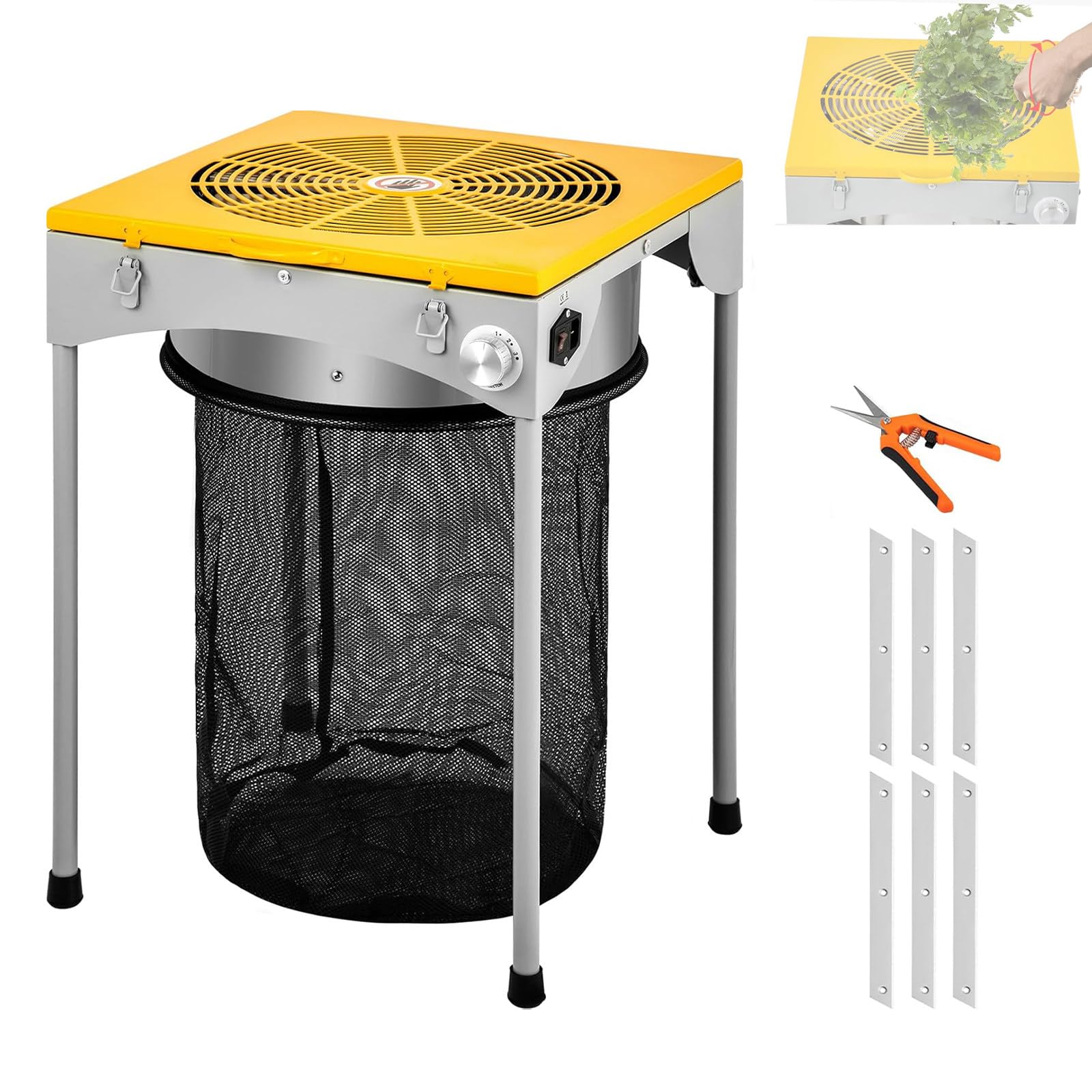 Recortadora automática de cogollos y Hojas, Recortadora rotativa eléctrica, con Protector de Seguridad y Mango, para Cortar Hojas secas y mojadas.