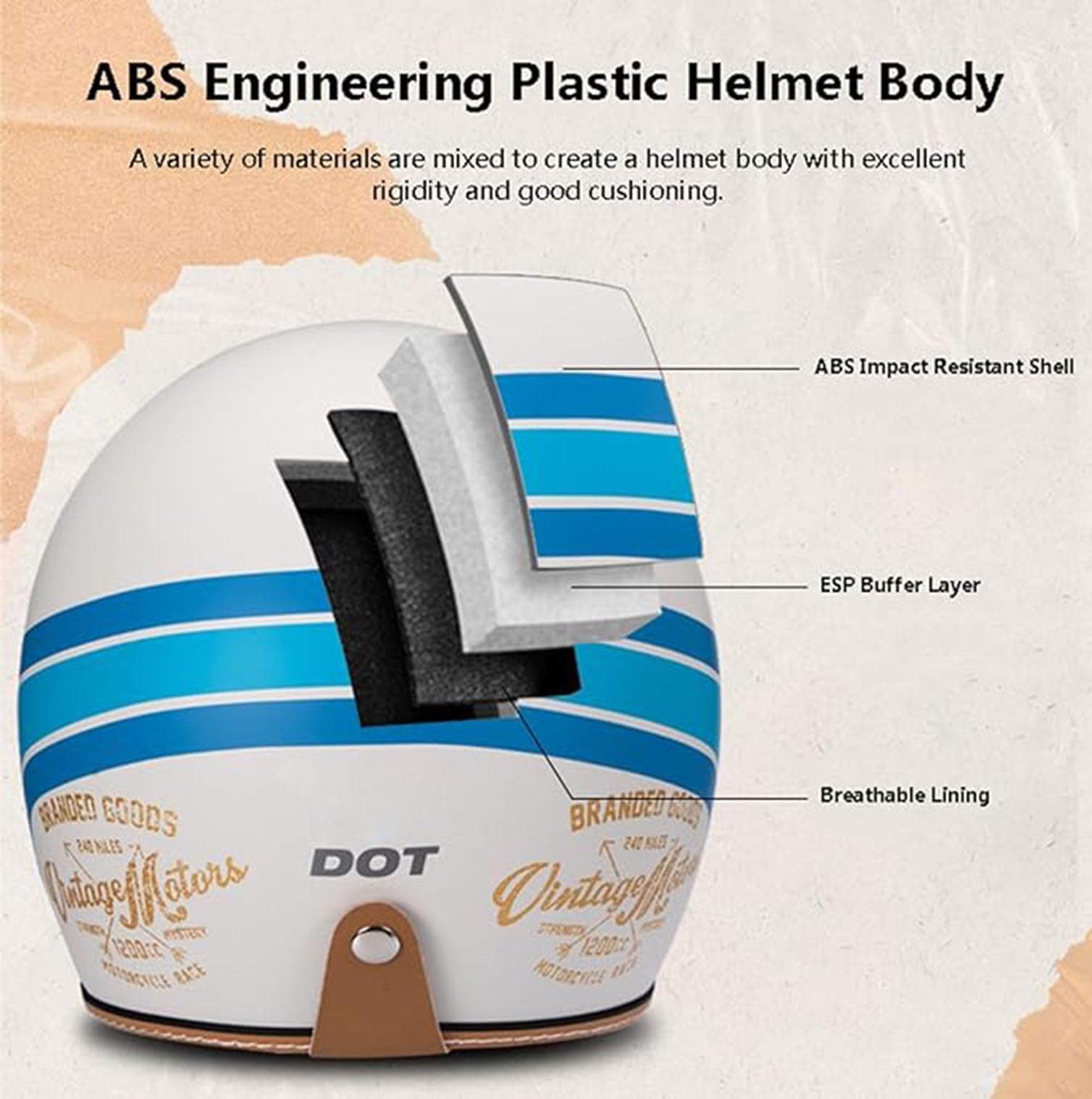 Casco De Motocicleta, Medio Casco Retro De Motocicleta De Cara Abierta 3/4 con Visera, para Hombres Y Mujeres, Scooter ATV Cruiser Casco Aprobado por ECE