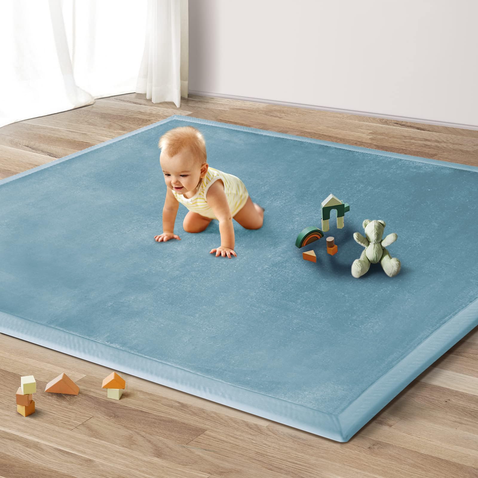 TYYUETY Kids Super Soft Non Slip Interactive Rug,Play Mat Carpet,Coral Velvet Mat,Customizable size for Children Bedroom Home Decor