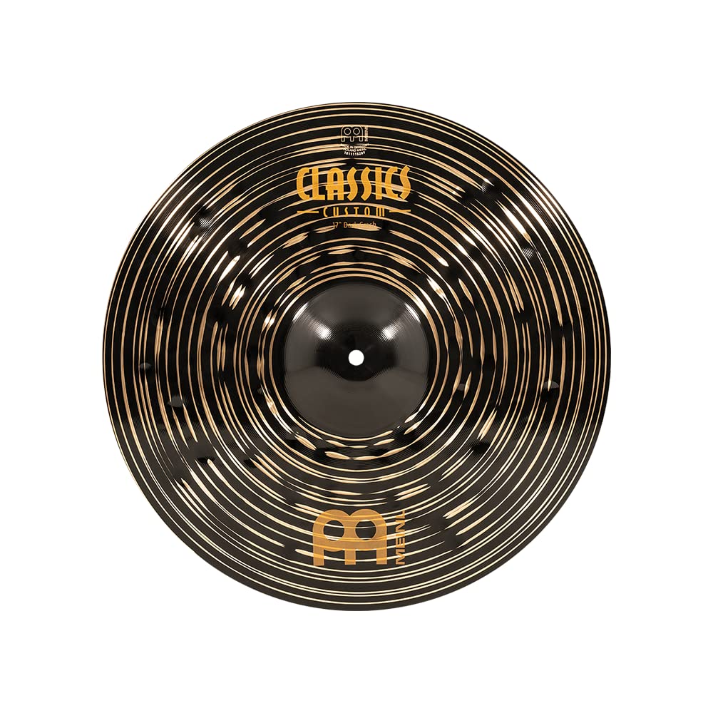 Meinl Cymbals Classics Custom Dark Plato Crash de 17 pulgadas (43,18cm) Platillos de Batería - Bronce B12, Acabado Oscuro (CC17DAC)