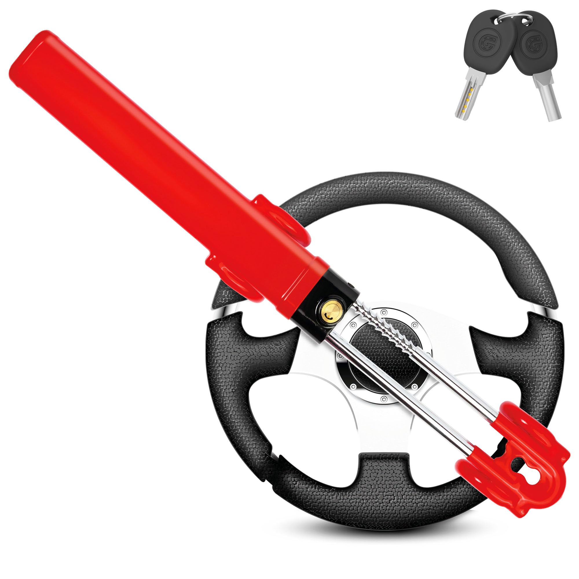 Gadlane Twin Bar Steering Wheel LockRed from B&Q