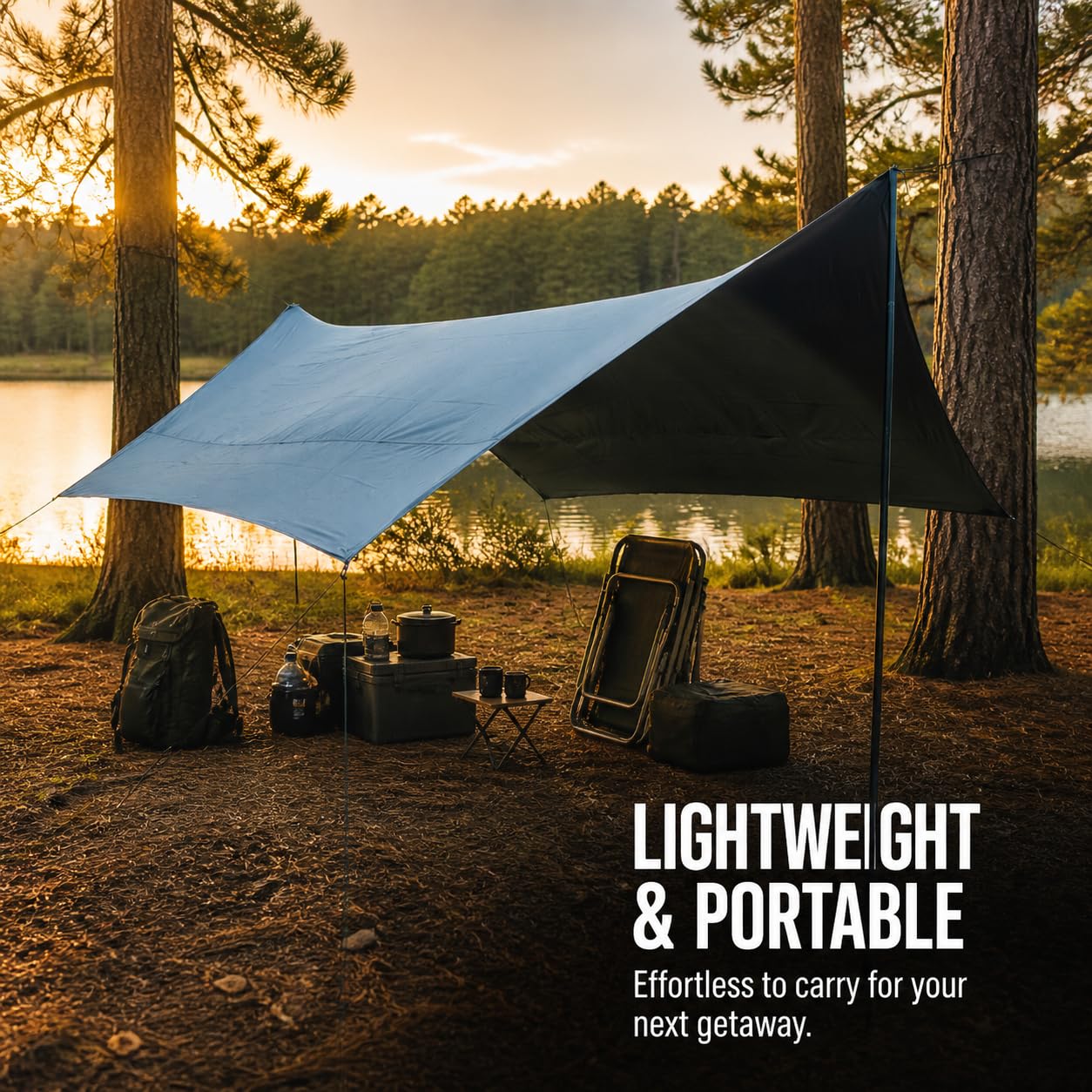 Tarp Camping Papillon Imperméable | Tissu Oxford robuste, Tarp randonnée, Repos au bord d'un , Pour Globe