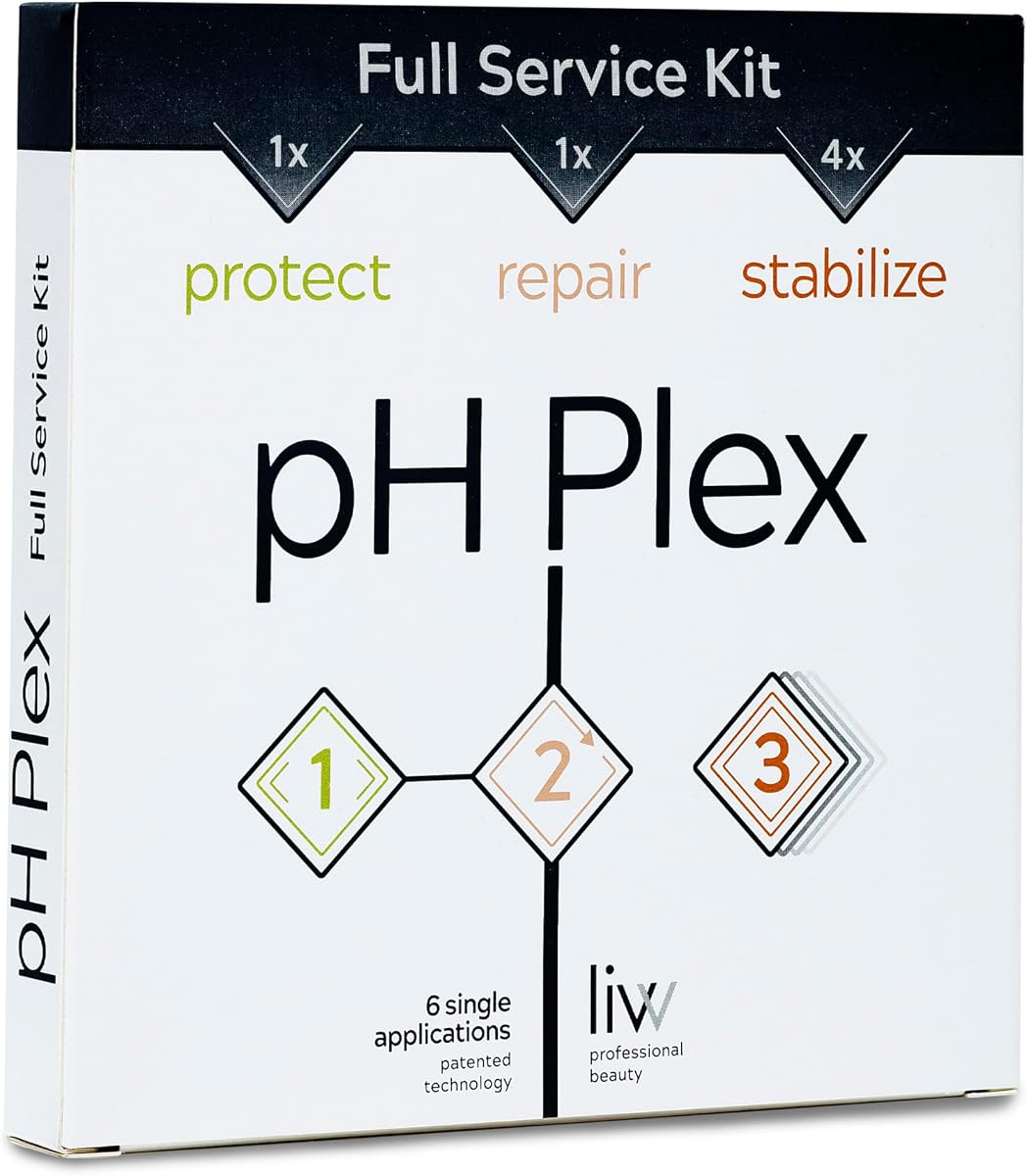 pH Plex Full Service Kit - Protect, Repair & Stabilize Hair Care Treatment for All Hair Types - Use with Home Hair Color & Bleach Products - 1 Month Supply
