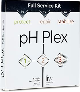 LIW pH Plex Full Service Kit - Protect, Repair & Stabilize Hair Care Treatment for All Hair Types - Use with Home Hair Color & Bleach Products - 1 Month Supply