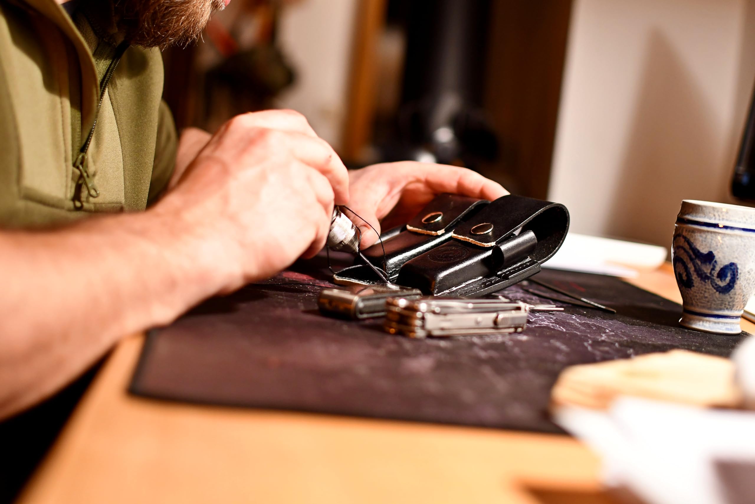 Étui de protection en cuir de qualité supérieure pour Leatherman, Bit Kit, Bit Driver Extender et lampe de poche