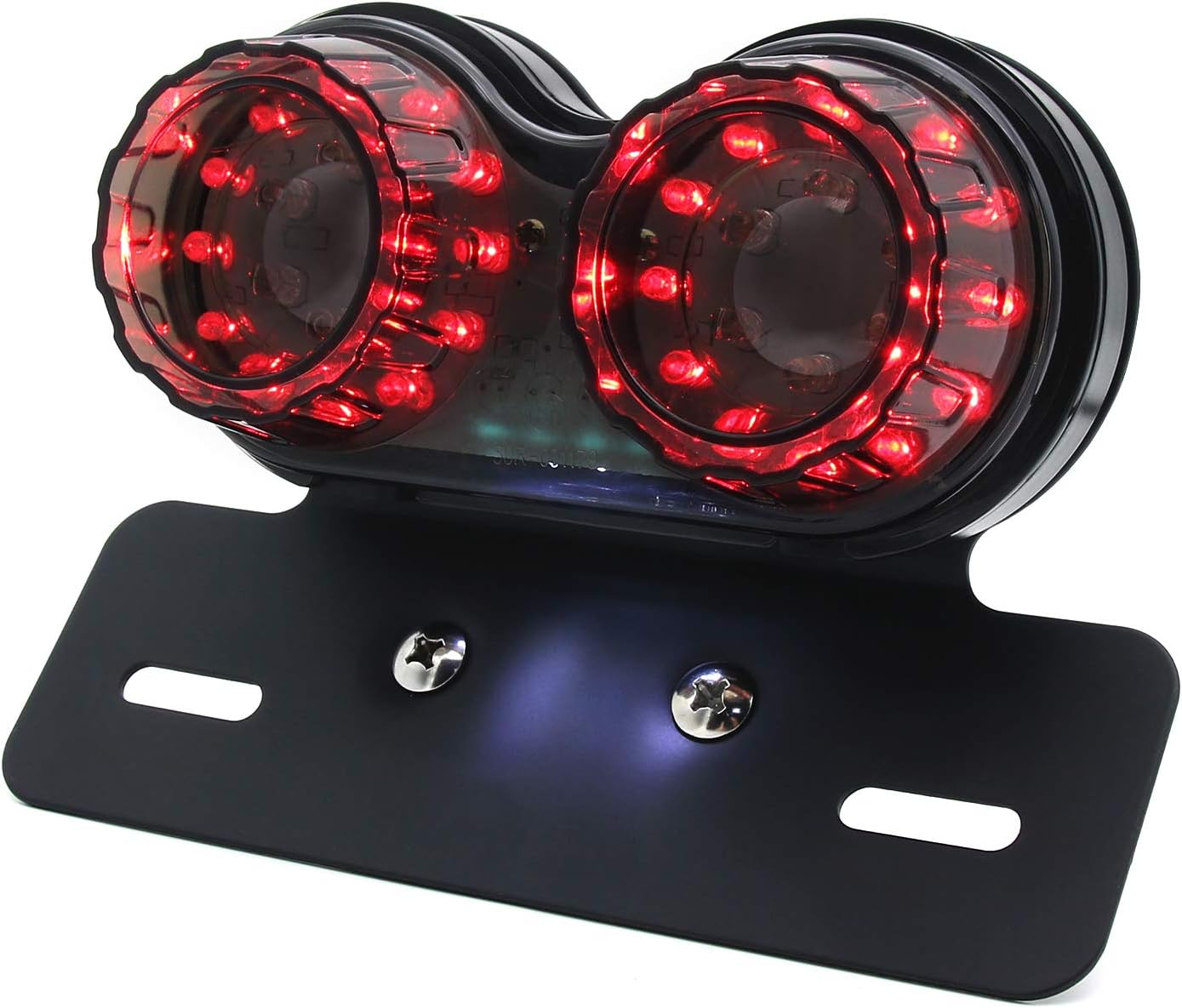 Bobber Cafe Racer ATV Chopper LED Tail Light Integrated Running Turn Signal Lamp License Plate Bracket Tail Lamp