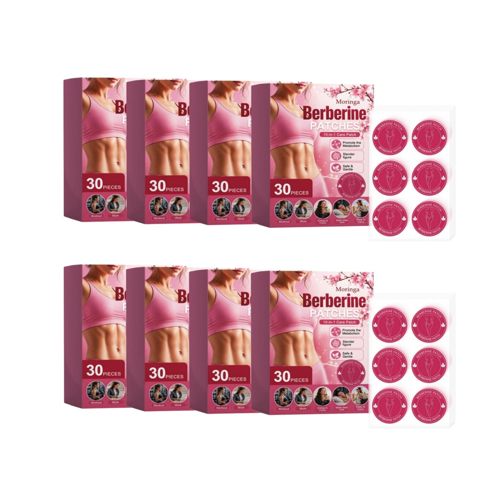 Plastry Moringa i Berberine - plaster pielęgnacyjny 10 w 1 | Plastry Moringa i Berberine 10 w 1. Nasze plastry berberynowe są formułowane z miękką i przyjazną dla skóry formułą