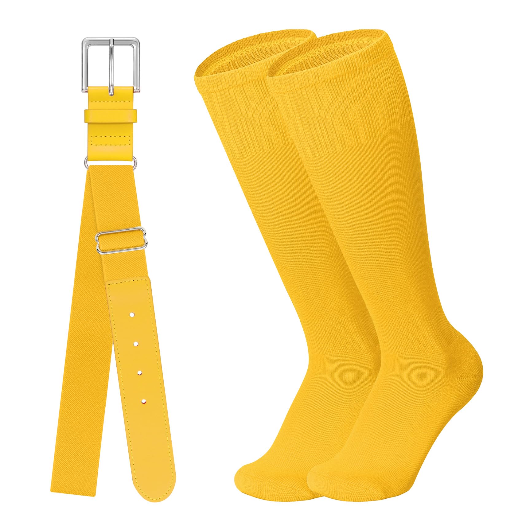 Baseball Belt and Baseball Socks Combo Set for Youth and Adult Available in 20 Colors