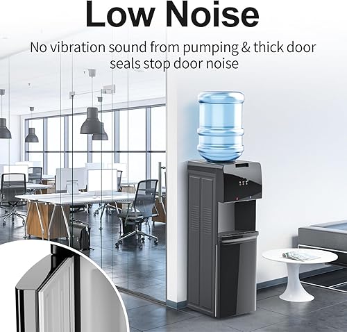 Miniatura 3 de Top Loading Dispensador de enfriador de agua, dispensador de agua fría y caliente para botellas de 3 o 5 galones, cierre de seguridad para niños,