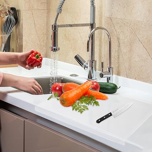 Miniatura 3 de Tablas de cortar acrílicas para encimera de cocina, tabla de cortar acrílica antideslizante transparente, tabla de cortar acrílica con borde de