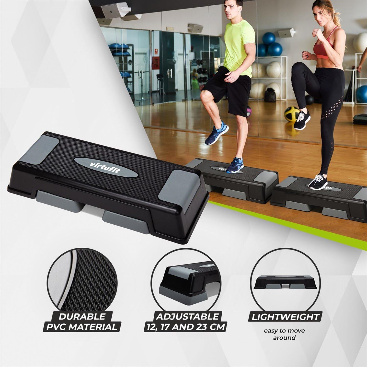 Piattaforma aerobica VirtuFit - Stepper aerobico - Regolabile