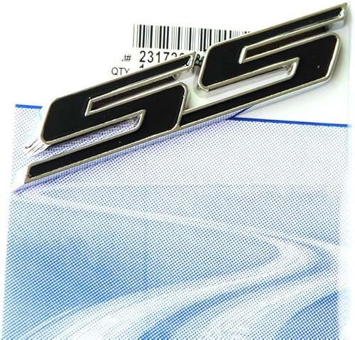 Miniatura 2 de Yoaoo 1x OEM Ss Emblem Grille Decal Badge 3D for Camaro Gm Series Front Chrome Black