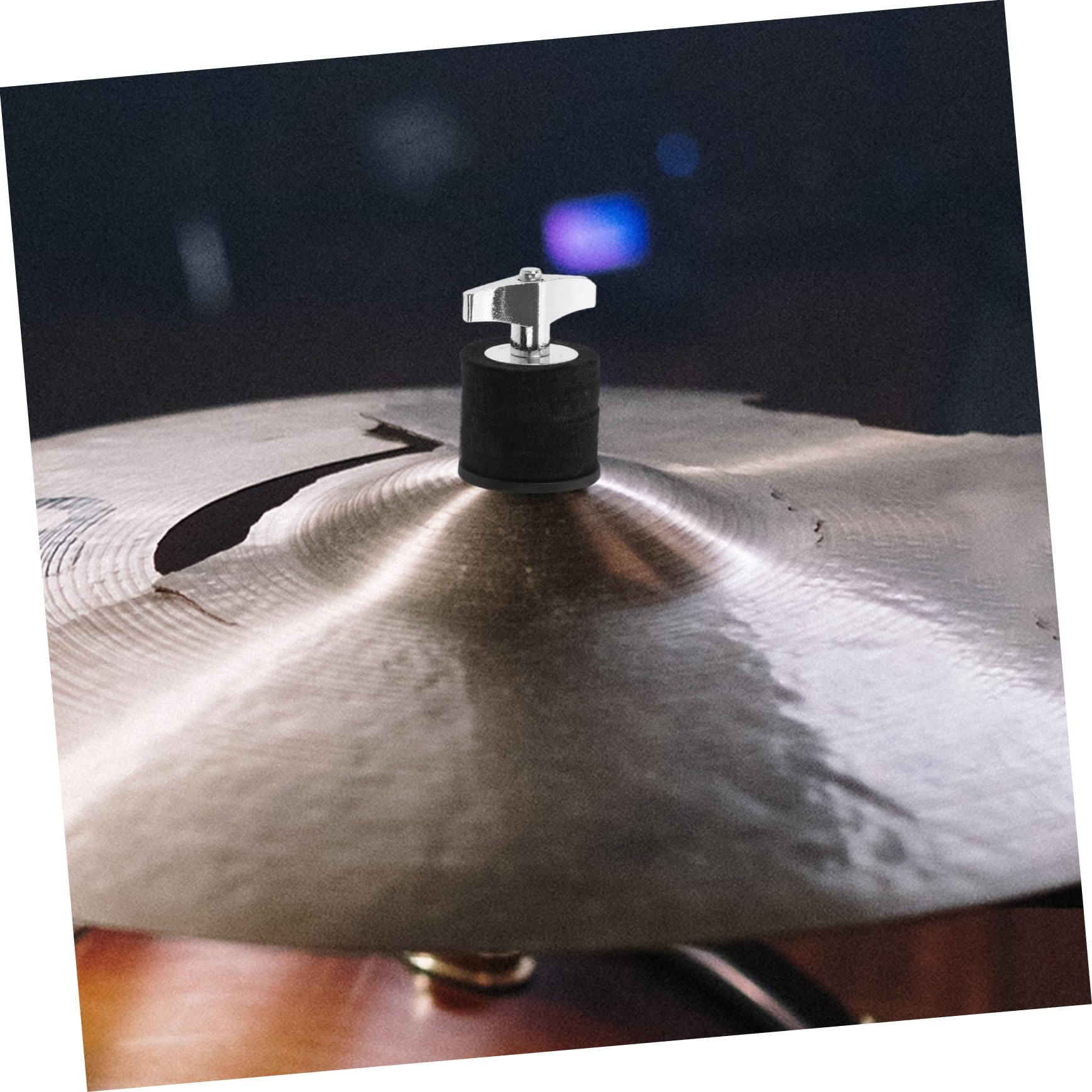 ibasenice Supporto per Piatti Batteria in Metallo Argento da 12,5mm Feltro Antivibrazione, Montatura Robusta e Facile da Usare per Strumenti a Percussione
