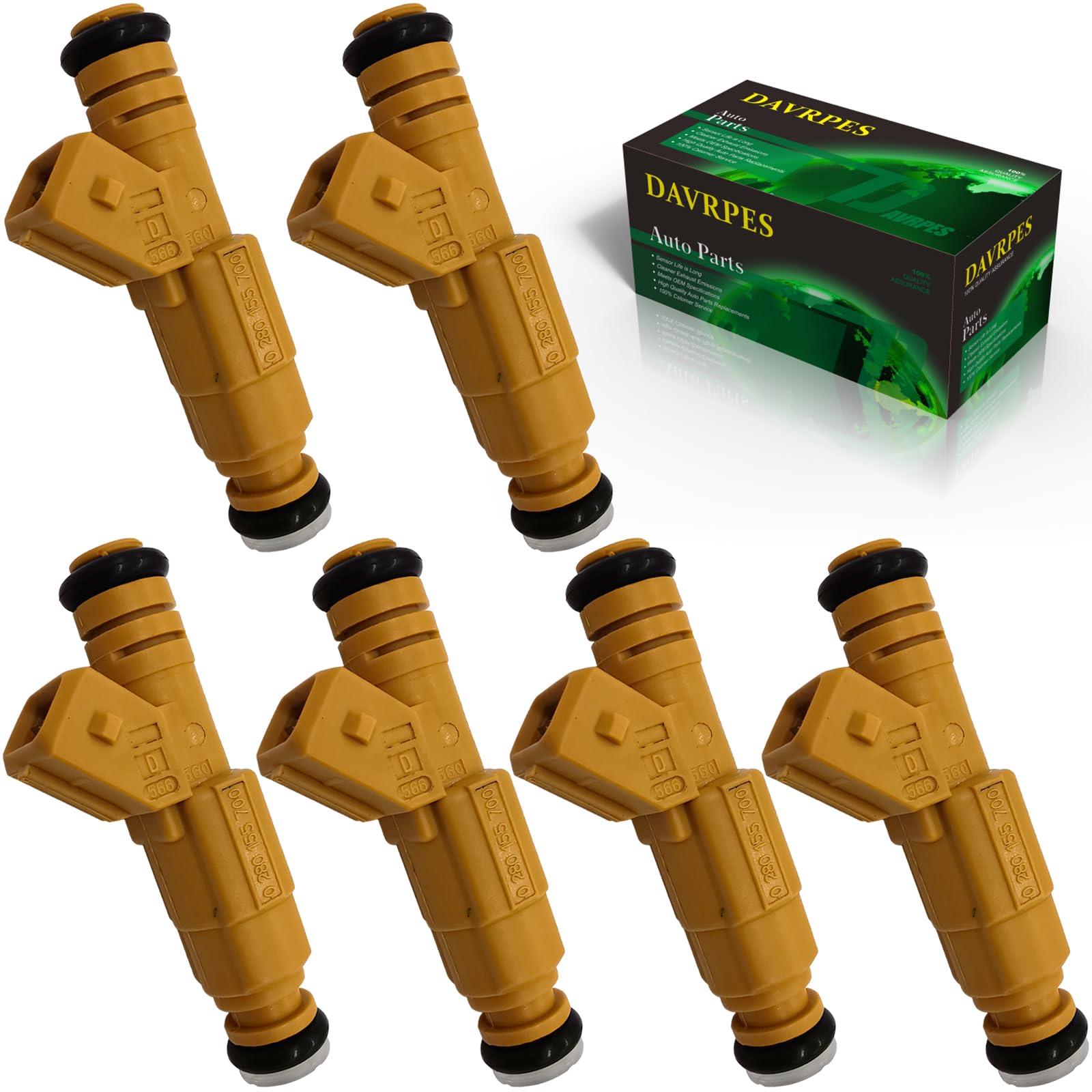 Amazon.com: DAVRPES 6Pcs 0280155710 0280155700 Fuel Injectors 4