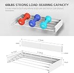 Clothes Drying Rack Wall Mounted,Laundry Drying Rack Wall Mount,Foldable,Collapsible,60 lb Capacity 5 Aluminium Poles (31.5'', Flat)