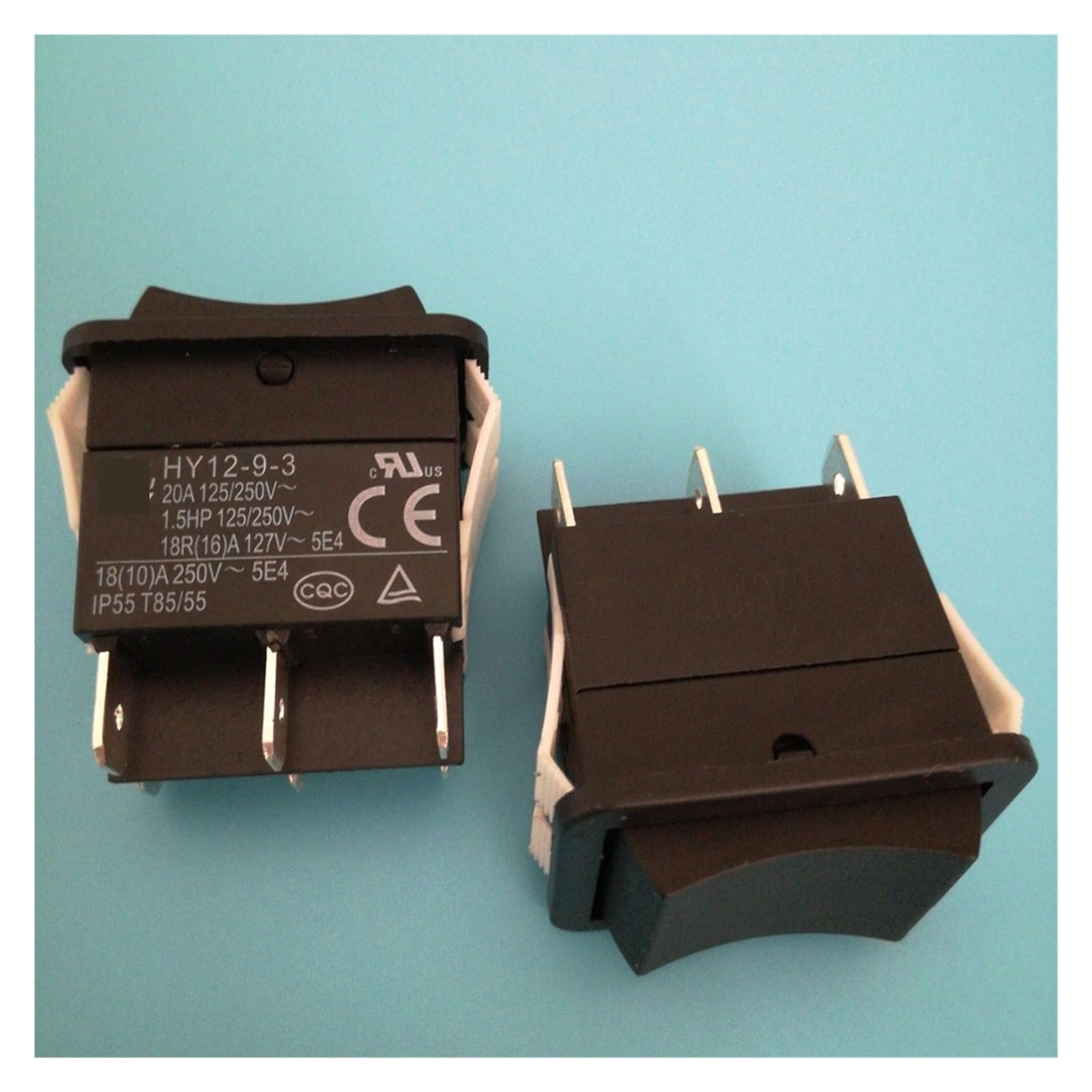 Interruptores de botón 2 uds HY12-9-3 6 Pines botón de Encendido y Apagado Interruptor basculante interruptores de botón for Herramientas eléctricas 125/250V 18/20A