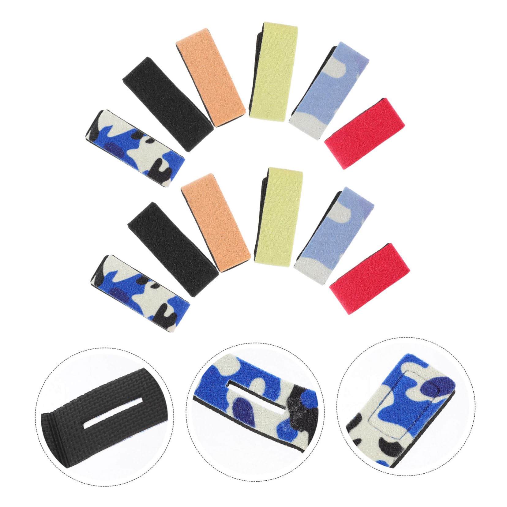 NAMOARLY Fishing Rod Straps 12 Pack Elastic for Rods Pole Wraps Fishing Pole Carrying Straps