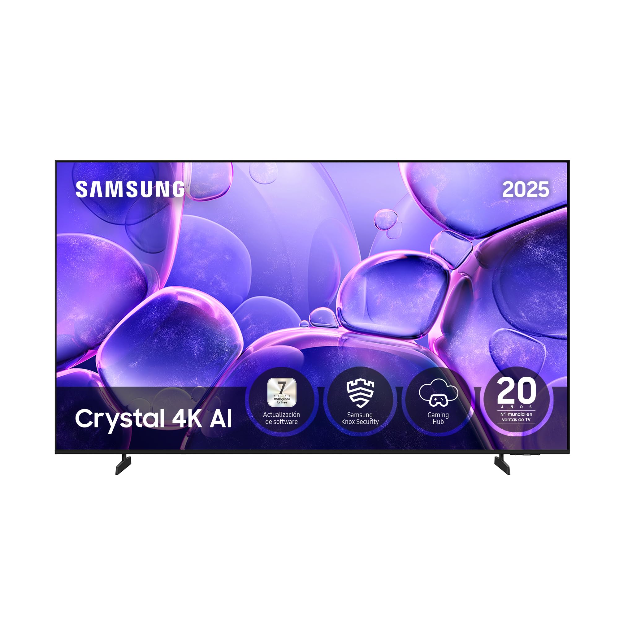 Samsung TV 75 Pulgadas Crystal UHD U8075F 4K Smart TV, Colores increíbles con Crystal Processor 4K, Escucha Todos los Altavoces con Q-Symphony, Datos protegidos Knox Security y Gaming Hub