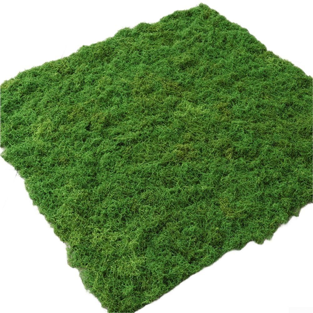 Pelouse de mousse filamenteuse pour pots de bonsaï d'intérieur, mousse artificielle pour décoration florale et plantes (vert foncé)