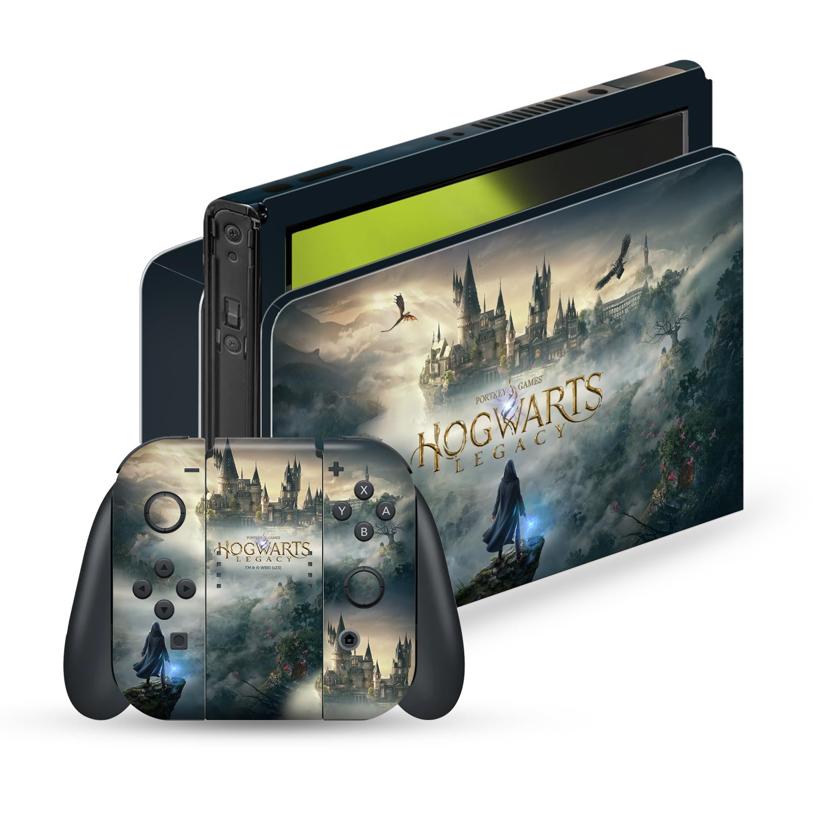 Head Case Designs Licenciado Oficialmente Hogwarts Legacy Arte Clave Gráficos Adhesivo Adhesivo de Vinilo Compatible con Nintendo Switch OLED Bundle