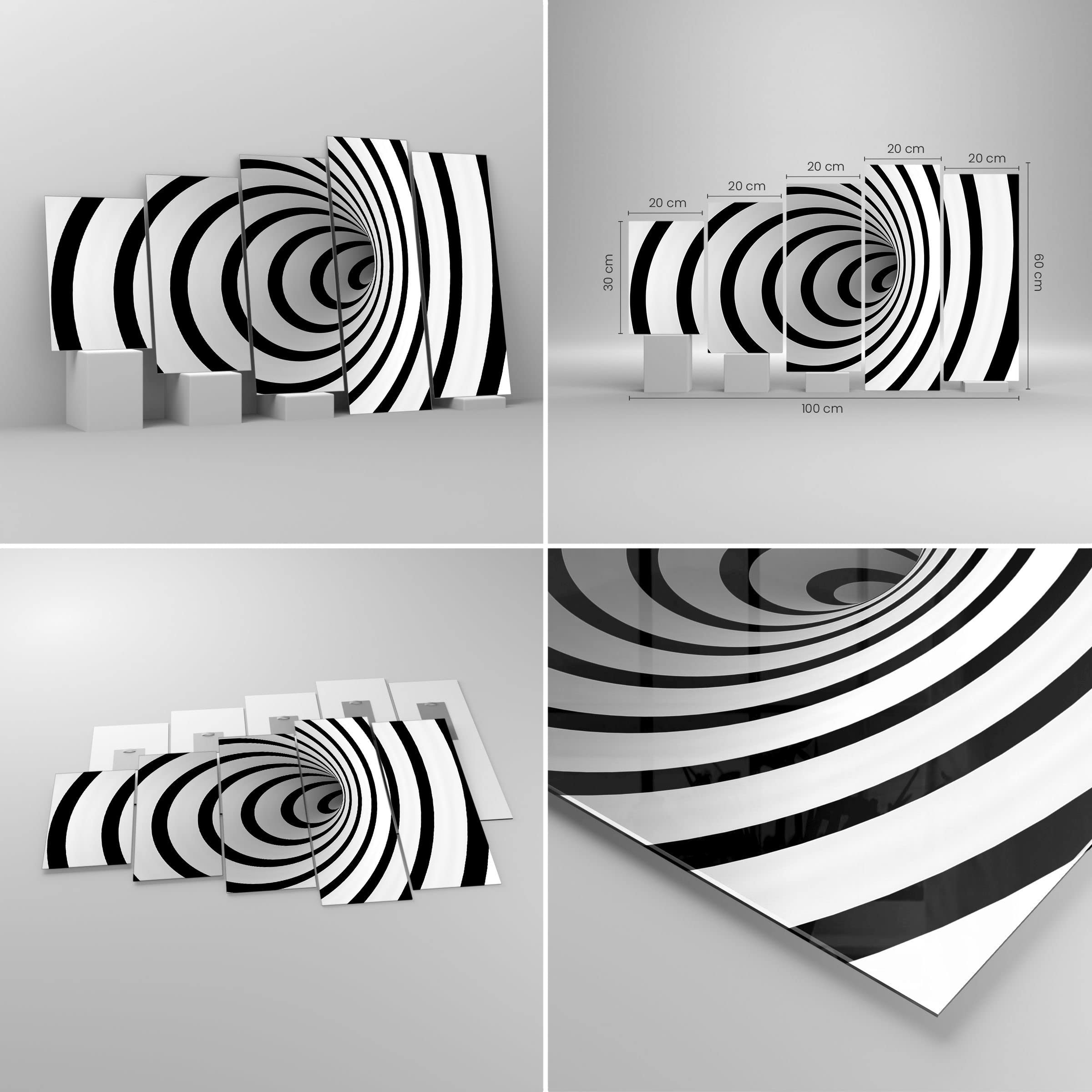 Vidrios Decorativos 150x100cm Cuadro Sobre Vidrio Moderno Gráfico Figuras Geométricas Círculo Grande Cuadros Pared Tríptico Decoracion Salon Impresión En Cristal Wall Art Prints GEA150x100-0599