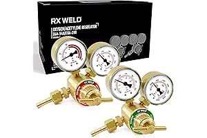 RX WELD Oxygen and Acetylene Gas Regulators for V-Style Welding Torch Cutting