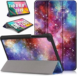 DETUOSI Slim Case for Samsung Galaxy Tab A 8.0" 2019 (SM-T290/T295/T297), Ultrathin Magnetic Trifold Stand Multi-Angle Protective Cover for Samsung Galaxy Tab A 8.0 Inch 2019 SM-T290 Tablet #Milky Way