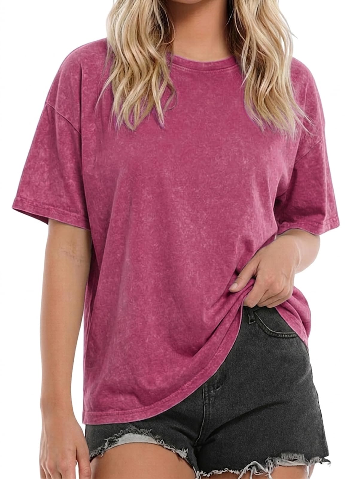 Cuptacc Tshirt Damen Baumwolle Lockere Rundhals Halbe Ärme Kurzarm T Shirt | Baumwolle,Rundkragen,Halbe Ärme,Einfarbig,Casual,Sommer,Weich,Komfort,Elegant,Lässige,Luftig,Airy,Dünn,Fashion,Basic,Leicht