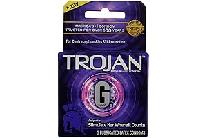 Pleasure Pack Lubricated Premium Latex Condoms - 3 ct, 2 Packs - Trojan G-Spot