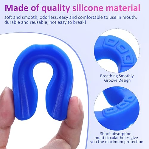 Miniatura 4 de Paquete de 17 protectores bucales deportivos para niños y jóvenes, con funda, protección suave, protector bucal atlético para boxeo, baloncesto,