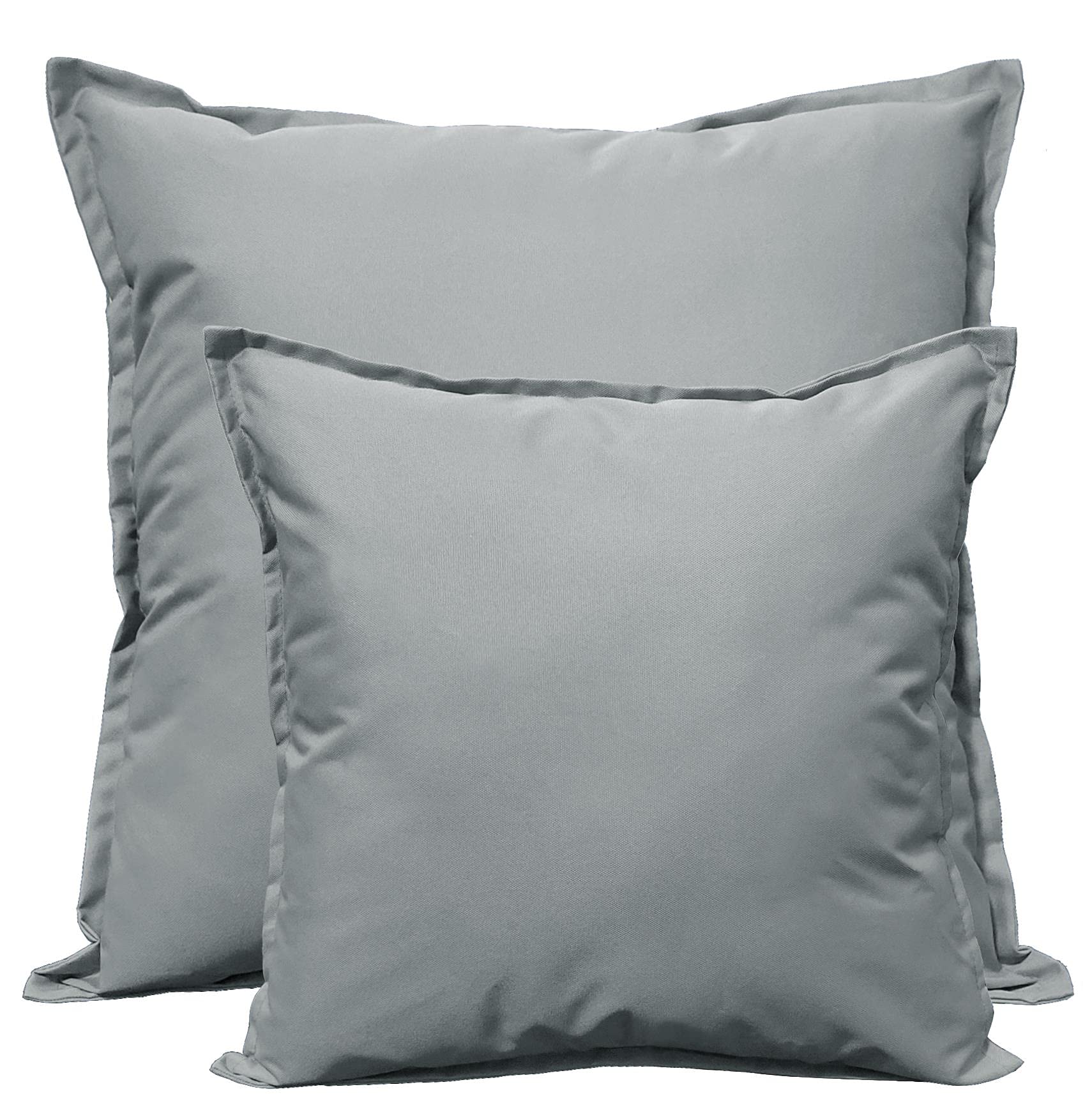 Olivia Rocco Cuscino da esterno impermeabile da giardino, imbottito, quadrato, decorativo, 60 x 60 cm, argento