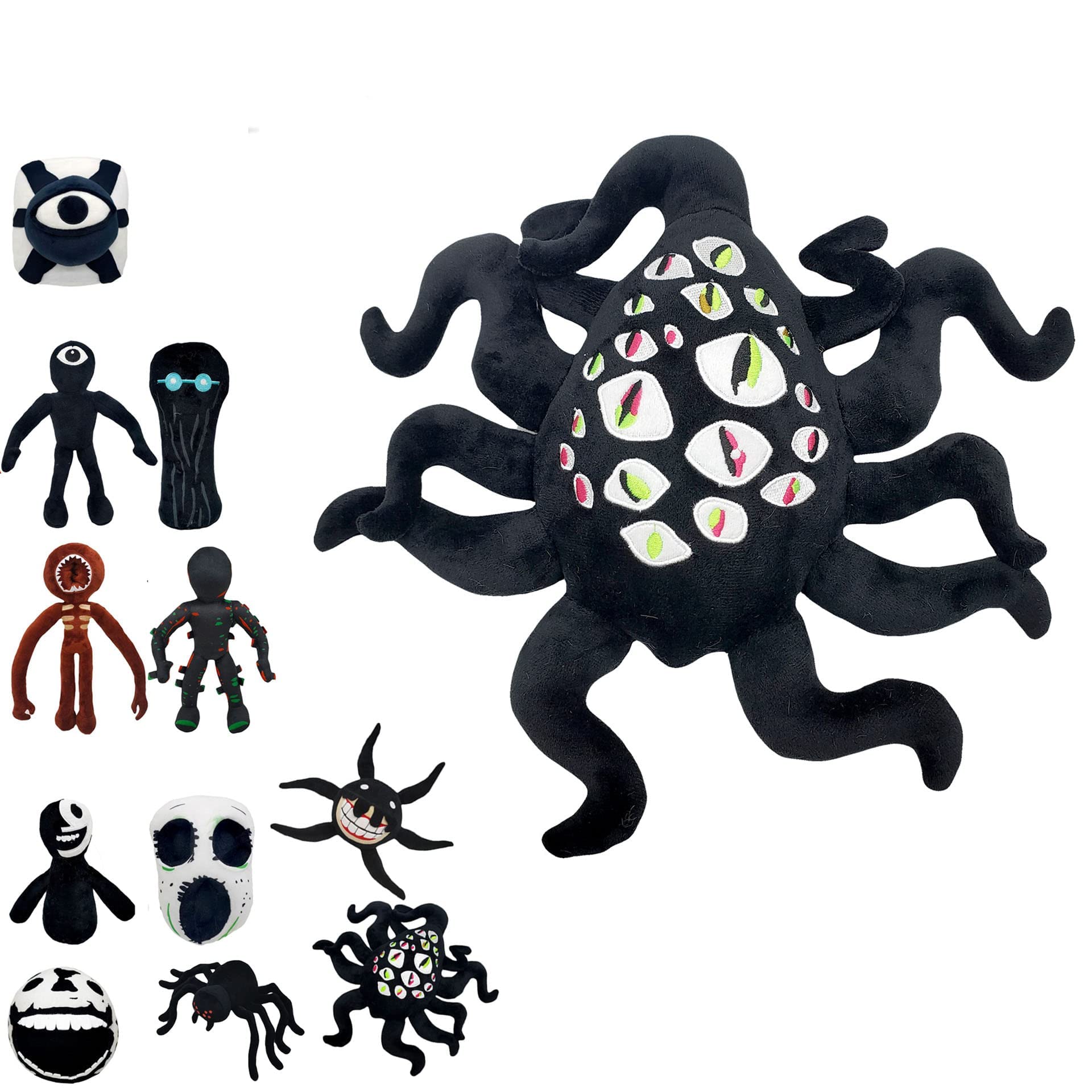 BCASA Doors Figure Plush,Horror Monster Pillow For Kids And Fans Gifts And Decor Birthday Halloween Thanksgiving Christmas (E)