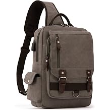 Leaper Retro Canvas Messenger Bag Unisex Crossbody Shoulder Sling Bag for Travel, Work & Daily Use