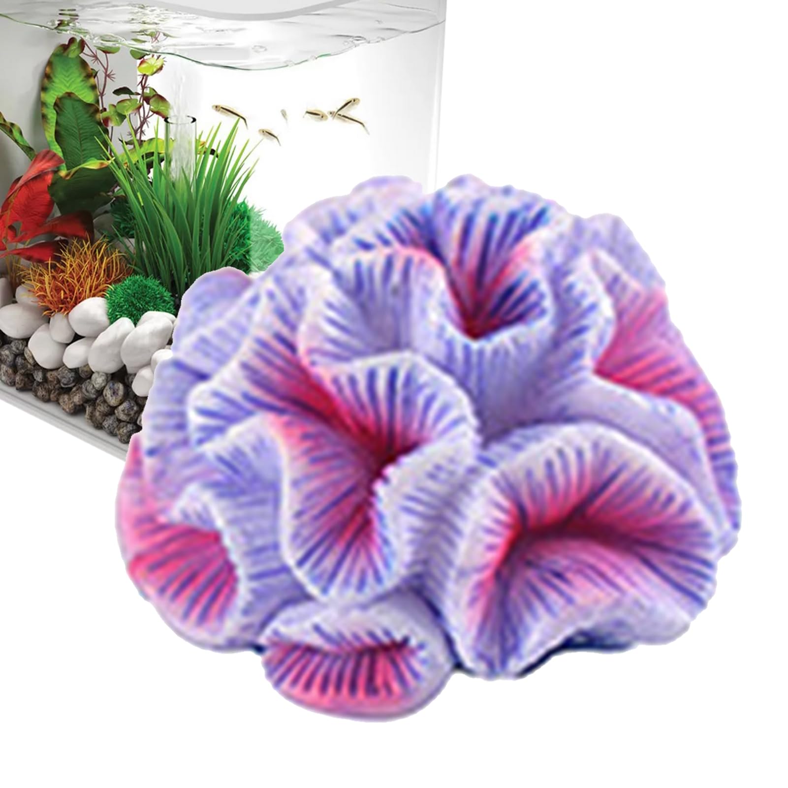 Corail de mer Artificiel pour travaux manuels, Petits coraux, décoration paysagère, décoration de Paysage pour Aquarium, Bureau, Terrarium d'animaux et