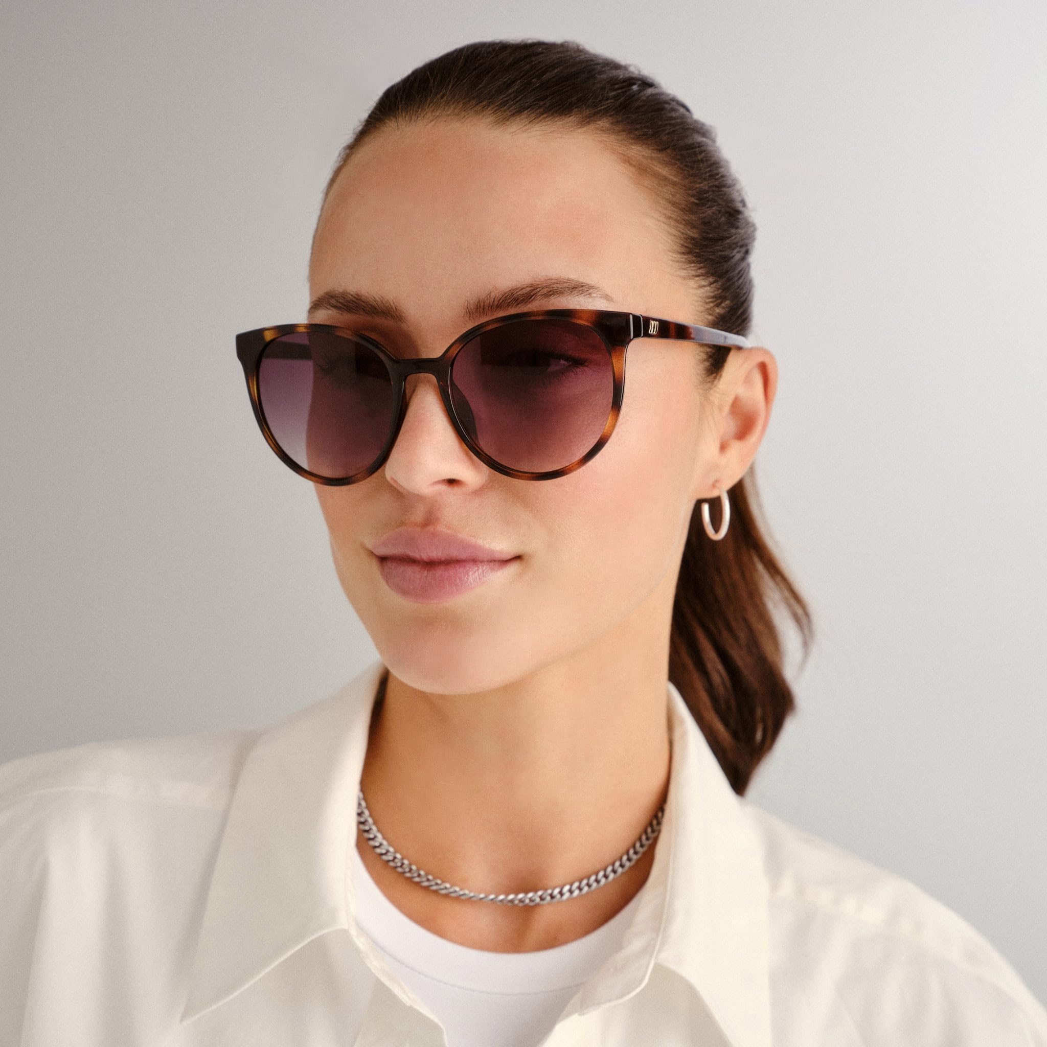 Le Specs ARMADA - Sonnenbrille für Damen Runde Rahmenform mit hohem UV-Schutz
