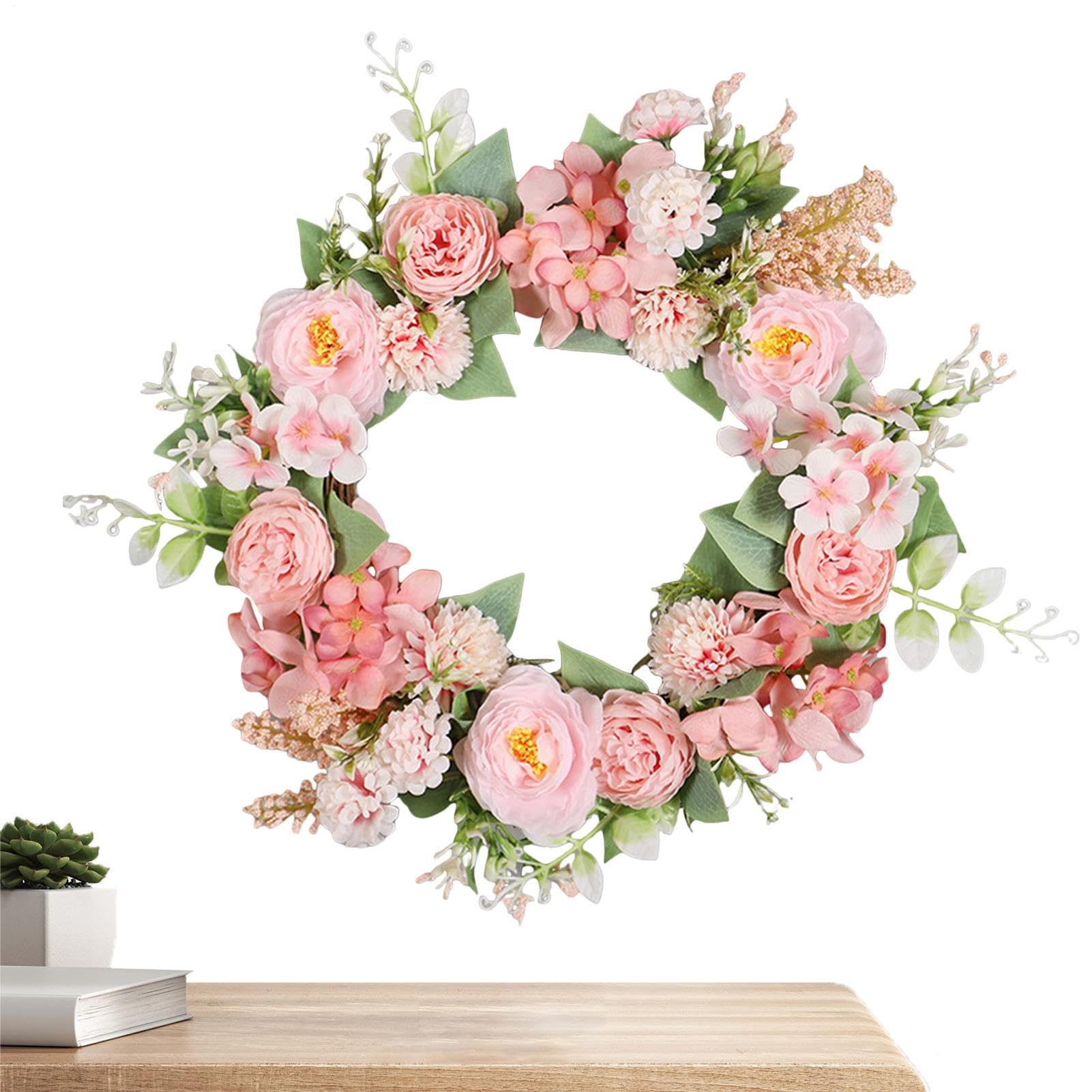 Couronne de fleurs lumineuse LED décoration murale extérieure et maison