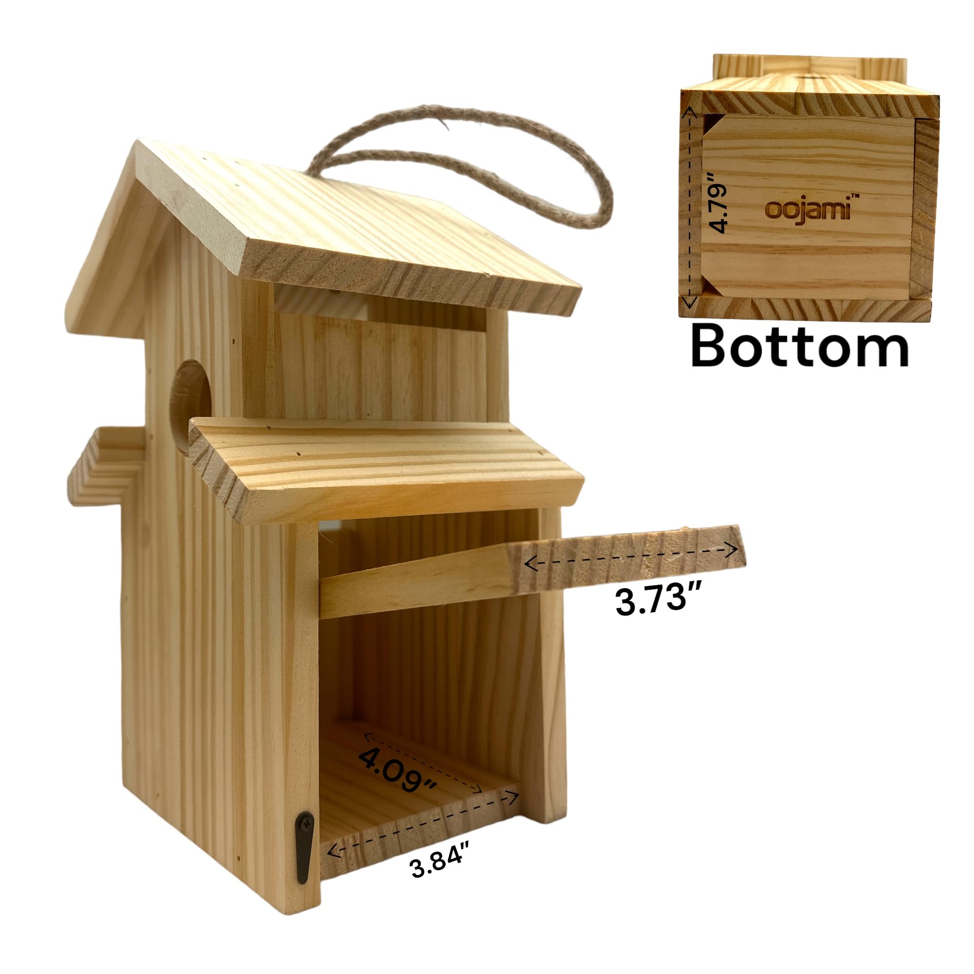 Oojami Vogelhäuschen Aus Holz, 2 Stück Sortiert – Nistkasten Für Blaukehlchen, Finken, Zaunkönige Uvm.
