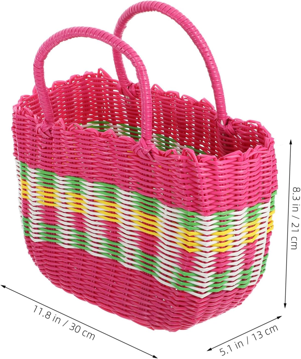 Baskets Plastic Storage Basket Shopping Fruit Decorative for Storage Easy to Carry Random Color