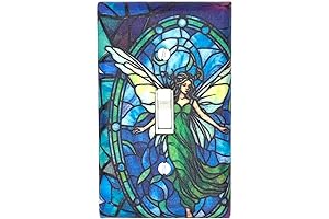 Green Fairy Stained Glass Light Switch Cover