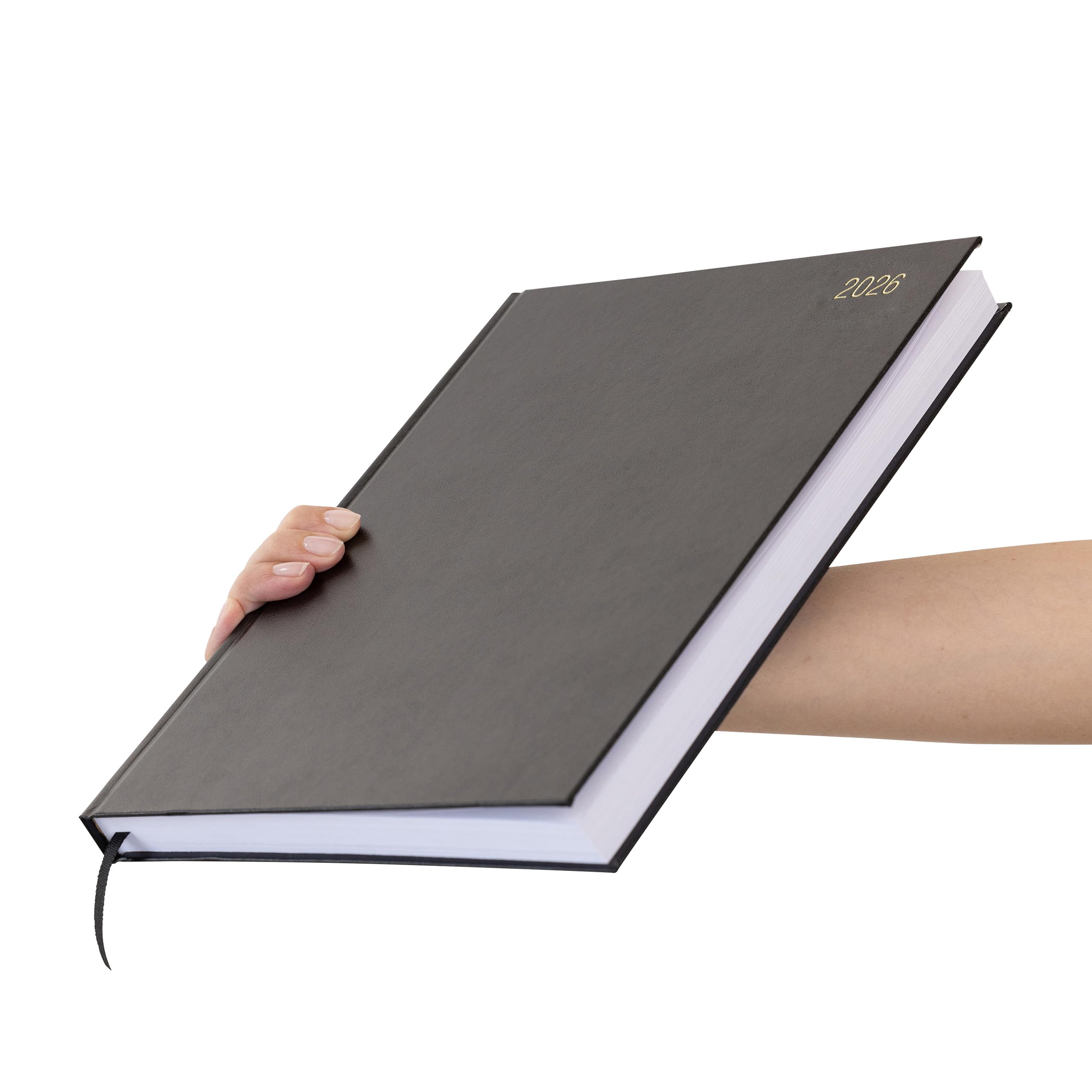 evelay 2026 Diary A4 A5 Day to Page Hardback Full Year Planner Organiser Journal (A4 Page a Day, Black) - Image 2