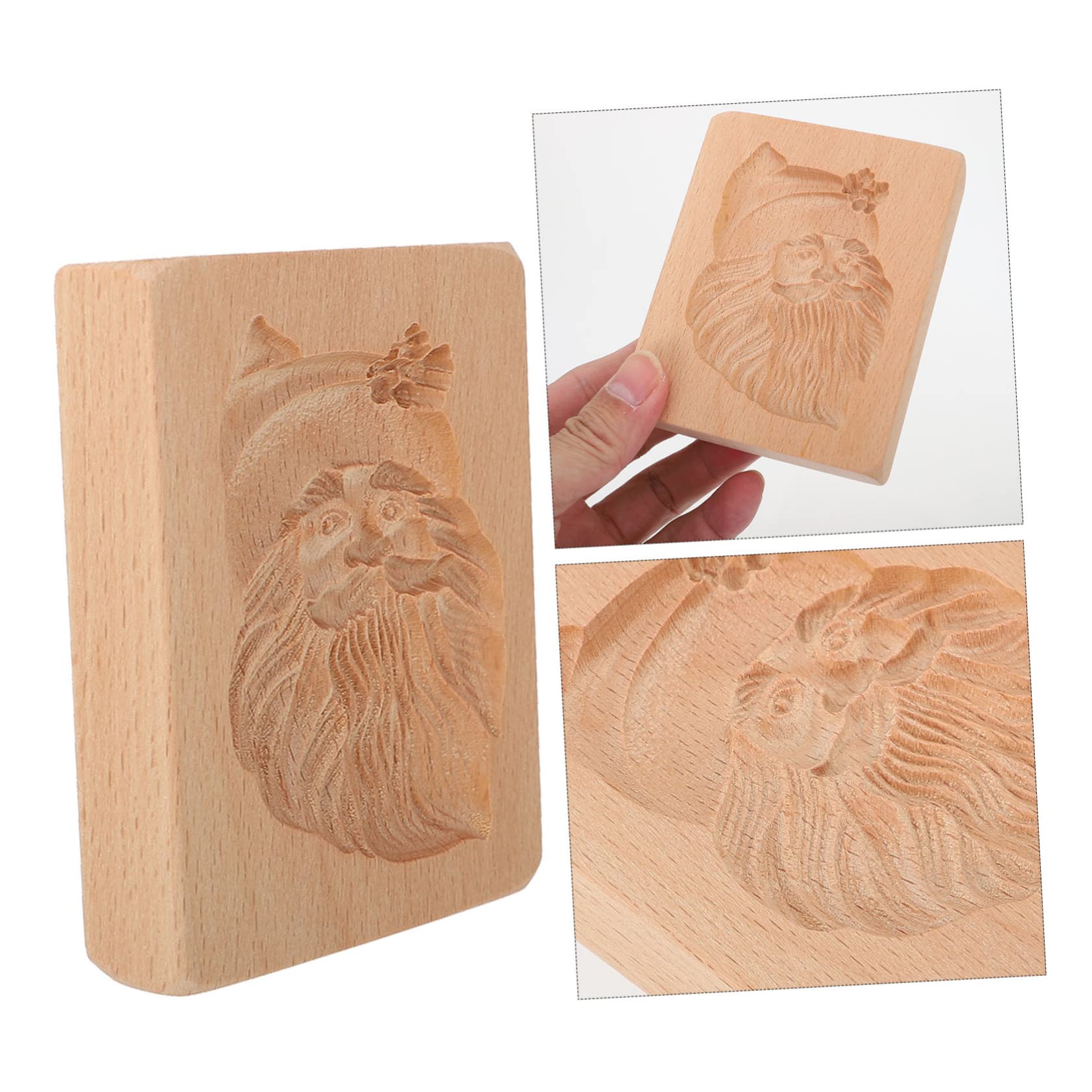 TOPBATHY 3piezas Molde De Galletas De Jengibre De Madera Para Herramienta De Cocina Navideña Para Hacer Galletas De Navidad