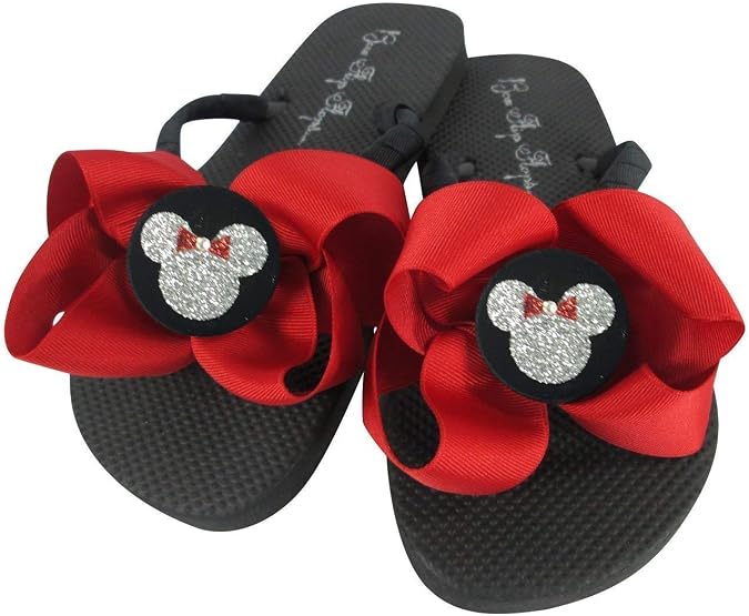 Bow Flip Flops Mouse Glitter