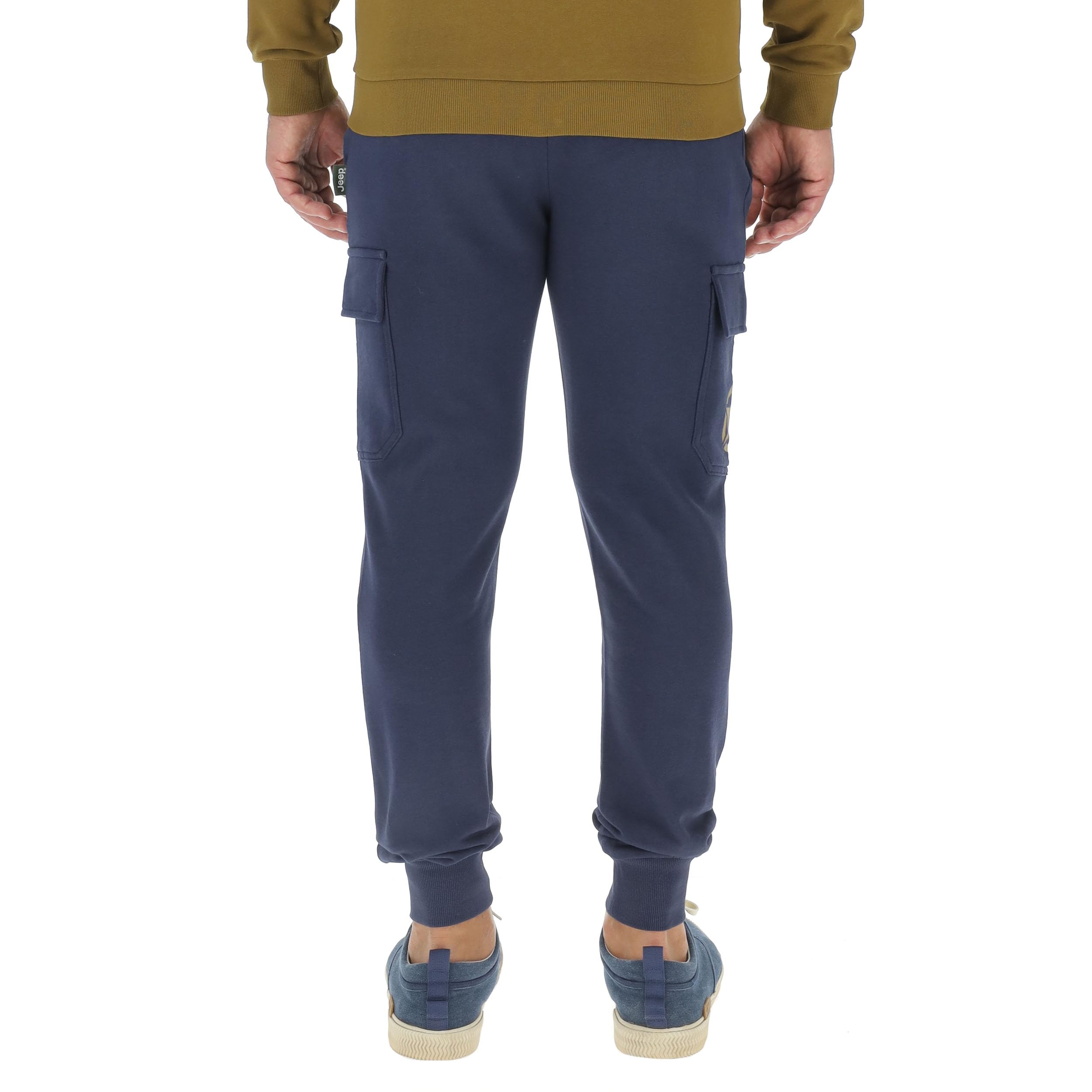 Jeep J Man Cargo Sweatpants Star Small Side Pocket Print J24s - Spodnie Mężczyźni