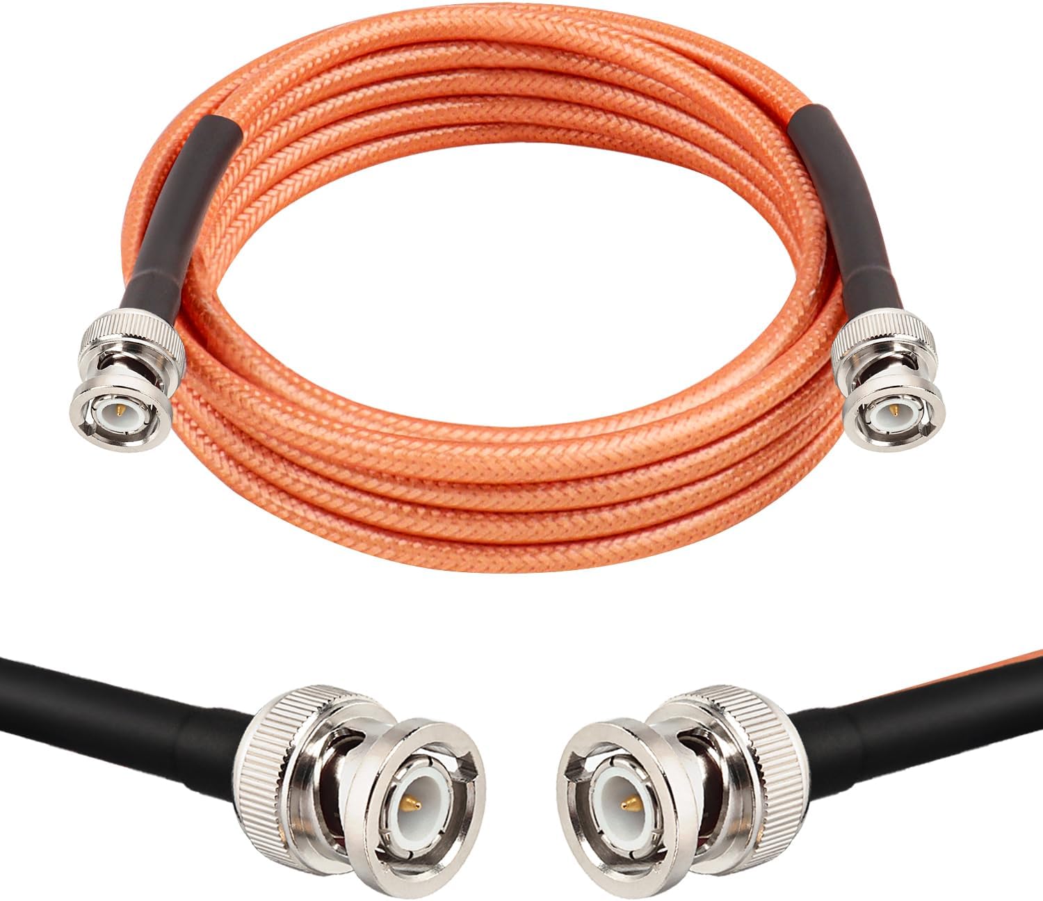 RG142 BNC Male to BNC Male Coaxial Cable 6FT 50 ohm Ultra Low Loss for Antenna, RF Radio, Modem, Oscilloscope, Spectrum, Analyzer, Signal Generator