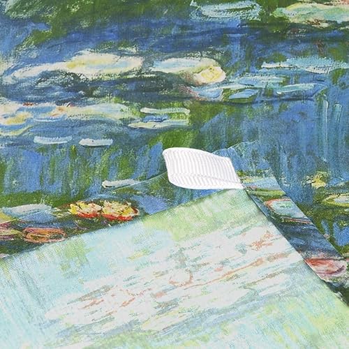 Miniatura 9 de Wall Tapestry Water Lilies Monet Flowers Decoration Wall Hanging Tapestry 90 x 60 Inch
