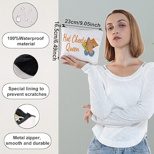 Miniatura 2 de WZMPA Bolsa de cosméticos para alimentos de mazorca de maíz, regalos para amantes de la comida, bolsa de maquillaje con cremallera de reina caliente