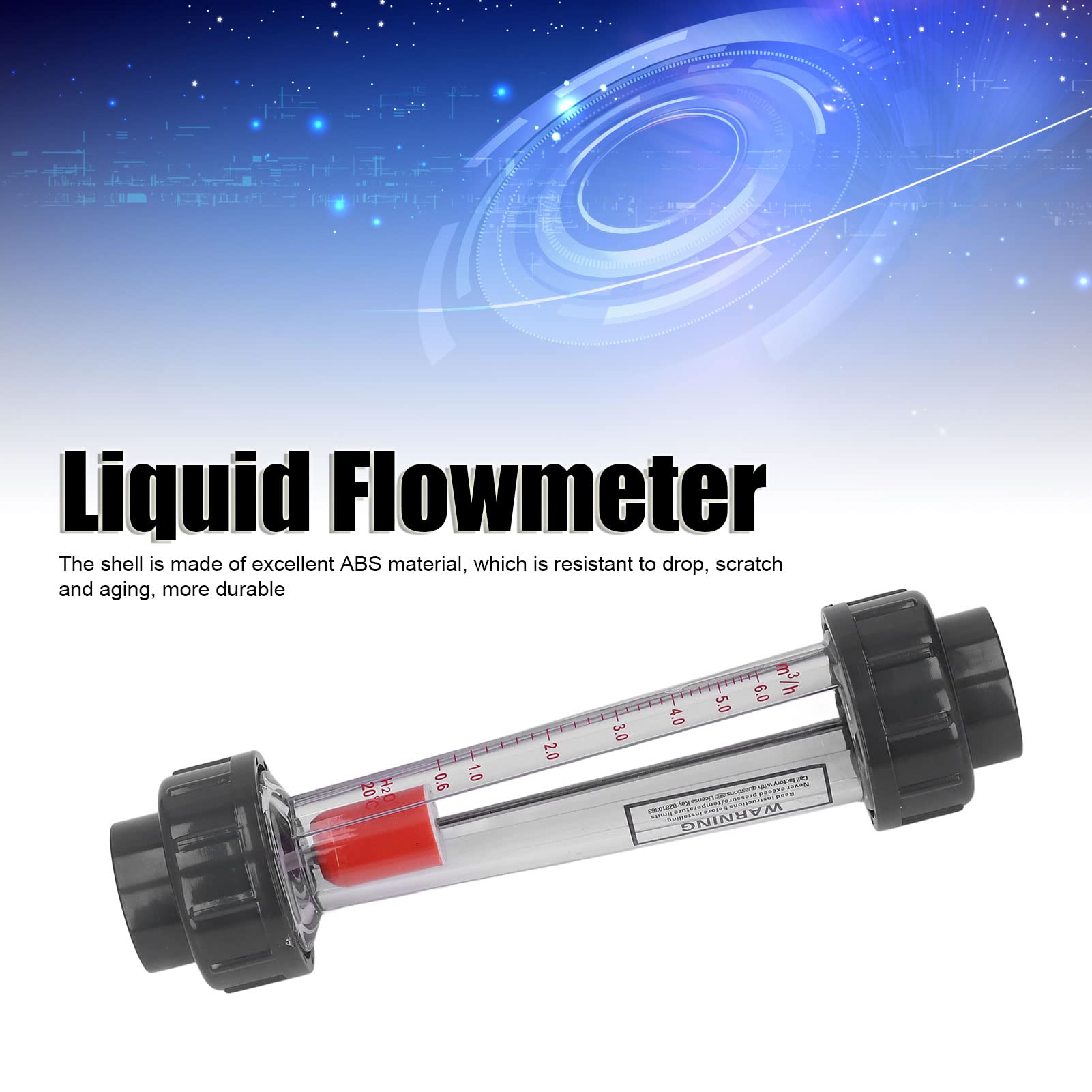 0,6‑6 M³/h Misuratore di Portata per Acqua con Misuratore di Portata in Plastica con Galleggiante in ABS per Tubo DN32 da 40 Mm